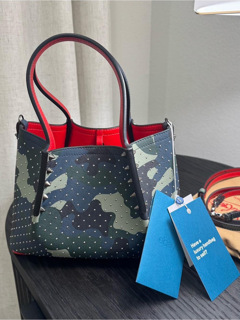 Christian Louboutin Cabarock Camo Stud Tote Bag - Picture 7 of 8